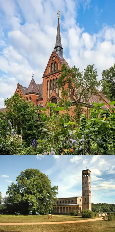 Kollage Pfingst- und Heilandskirche Sacrow