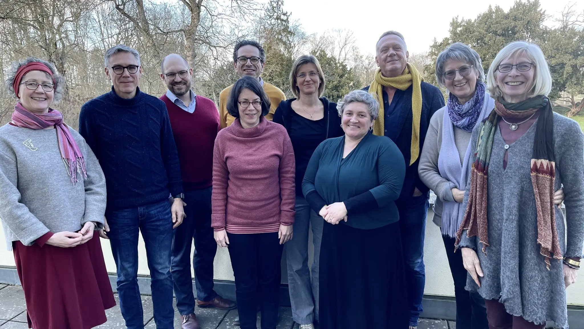 Der Gemeindekirchenrat 2023: Katharina Doyé, Holger Rohde, Michael Okrob, Pfarrer Tobias Ziemann, Dr. Christiane Eickhoff, Joachim Käufler, Beate Fritsch, Sieglinde Ploner, Dr. Doreen Kolaschinsky, Annette Paul. (v.h.l.n.v.r)