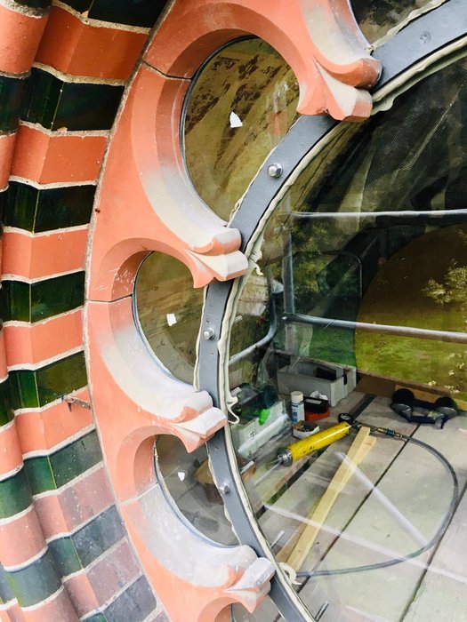 Detailansicht Schutzglas Fensterrosette